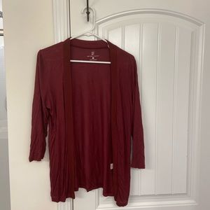 Maroon 3/4 length sleeve cardigan